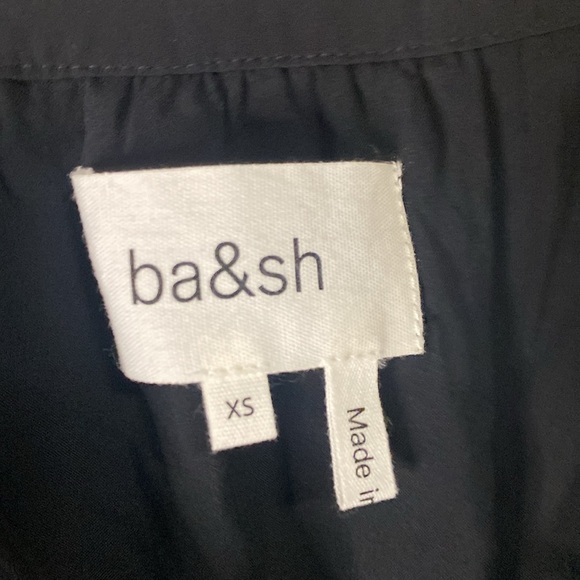 Ba&sh XS black long sleeve ruffle midi dress - Picture 14 of 16